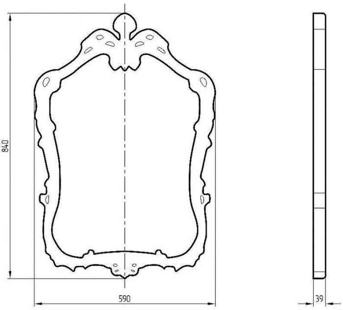 Зеркало Migliore CDB 58 30493 Бронза