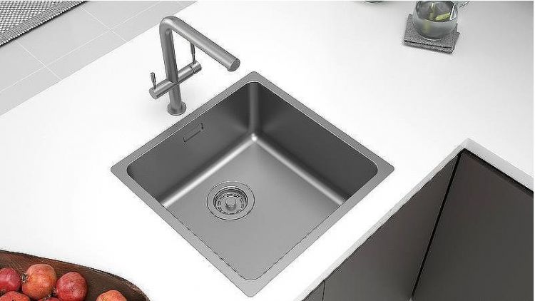 Кухонная мойка Paulmark Yuni 44 Uni YU44-GM Вороненная сталь