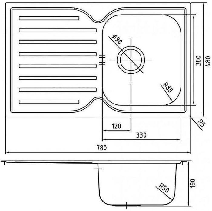 Кухонная мойка Iddis Strit S 78 STR78SDi77S Сатин