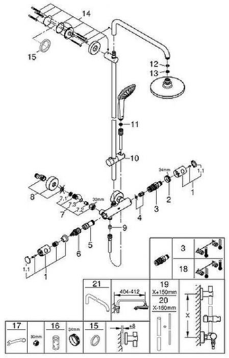 Душевая система Grohe Euphoria System 180 27296001 Хром