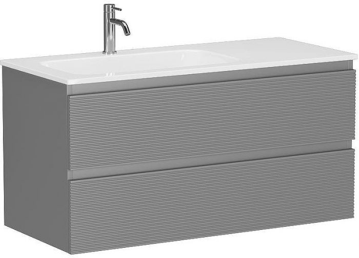Тумба под раковину Sancos Folk 100 L FL100LES подвесная Ergraut soft
