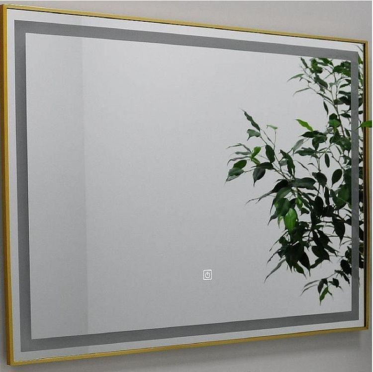 Зеркало Fixsen Led 90х70 FX-2090G с подсветкой Золото-сатин с сенсорным выключателем и диммером Зеркало Fixsen Led 90х70 FX-2090G с подсветкой Золото-сатин с сенсорным выключателем и диммером