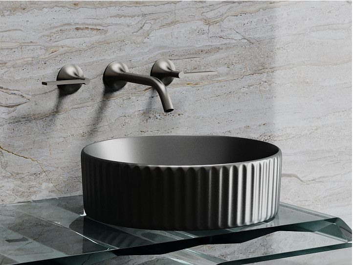 Умывальник CERAMICANOVA Element чаша накладная круглая 360 мм (цвет Темный Антрацит Матовый) CN6057MDH Умывальник CERAMICANOVA Element чаша накладная круглая 360 мм (цвет Темный Антрацит Матовый) CN6057MDH