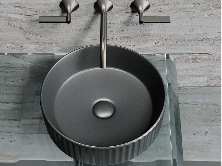 Умывальник CERAMICANOVA Element чаша накладная круглая 360 мм (цвет Темный Антрацит Матовый) CN6057MDH Умывальник CERAMICANOVA Element чаша накладная круглая 360 мм (цвет Темный Антрацит Матовый) CN6057MDH