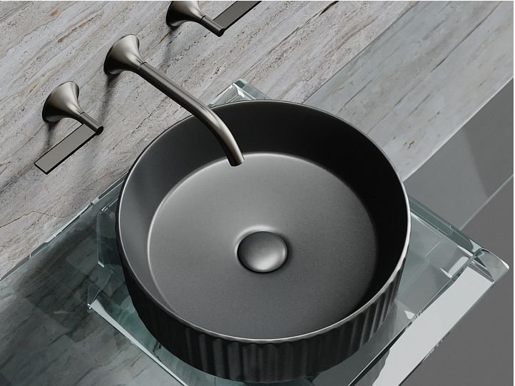 Умывальник CERAMICANOVA Element чаша накладная круглая 360 мм (цвет Темный Антрацит Матовый) CN6057MDH Умывальник CERAMICANOVA Element чаша накладная круглая 360 мм (цвет Темный Антрацит Матовый) CN6057MDH