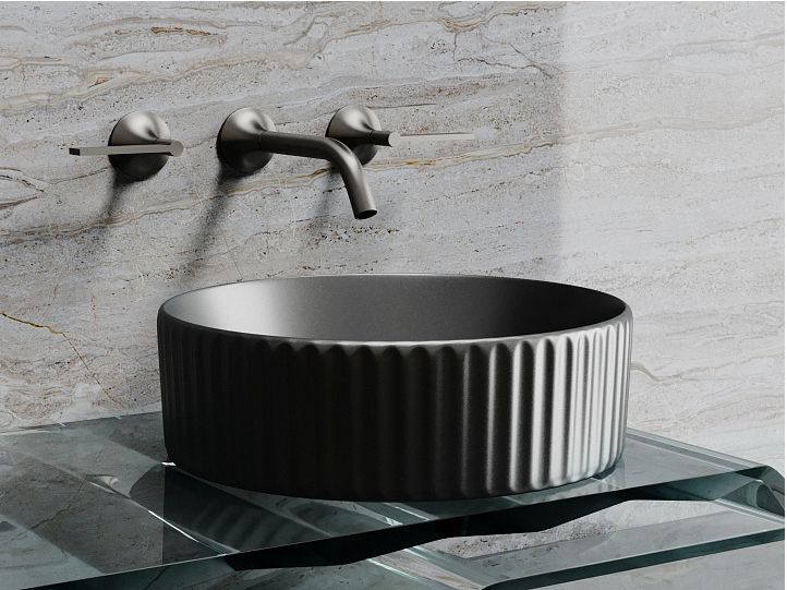 Умывальник CERAMICANOVA Element чаша накладная круглая 360 мм (цвет Темный Антрацит Матовый) CN6057MDH Умывальник CERAMICANOVA Element чаша накладная круглая 360 мм (цвет Темный Антрацит Матовый) CN6057MDH