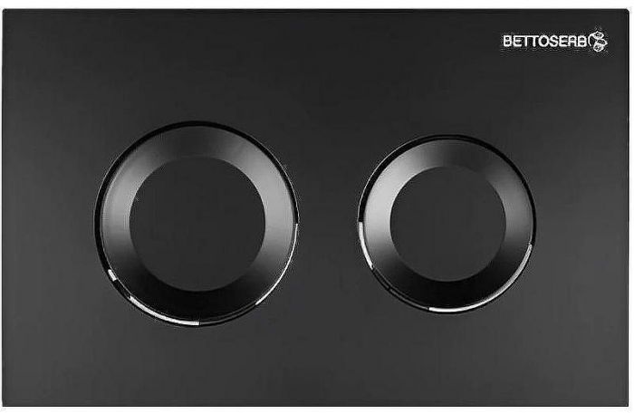 Клавиша смыва Bettoserb Sava Fix Slim Sitnica 40006467 Черная матовая