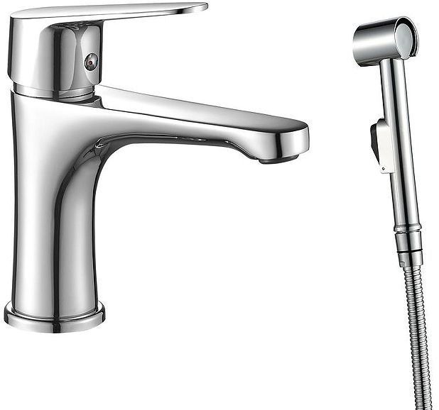 Смеситель для раковины WesnaArt Nova NOV03-212 с гигиеническим душем цвет Хром Смеситель для раковины WesnaArt Nova NOV03-212 с гигиеническим душем цвет Хром