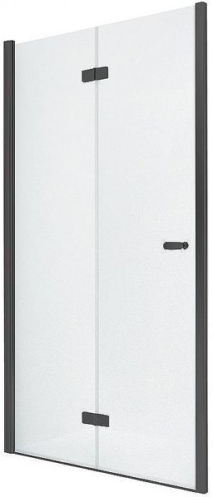 Душевая дверь New Trendy New Soleo Black 80 L D-0221A профиль Черный стекло прозрачное
