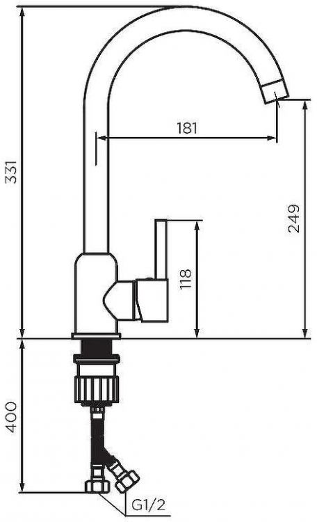 Смеситель для кухни Dorff Logic D3007000 Хром