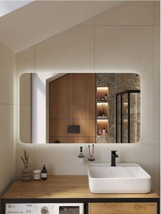 Зеркало DIWO Кострома 120 ЗЛП1719 с подсветкой с бесконтактным выключателем