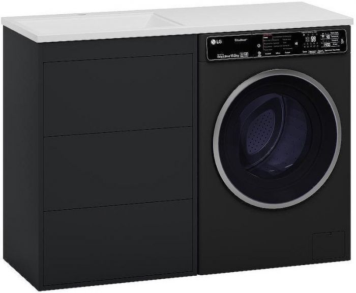Тумба с раковиной Brevita Grafit 120 L УТ000012545 Графит матовый