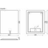 Зеркало SANCOS c подсветкой Square, 600х800, SQ600