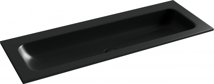 Раковина накладная SANCOS Grace прямоугольная, без отверстия под смеситель 1210x457x137 мм, цвет черный матовый, CN7016MBwx