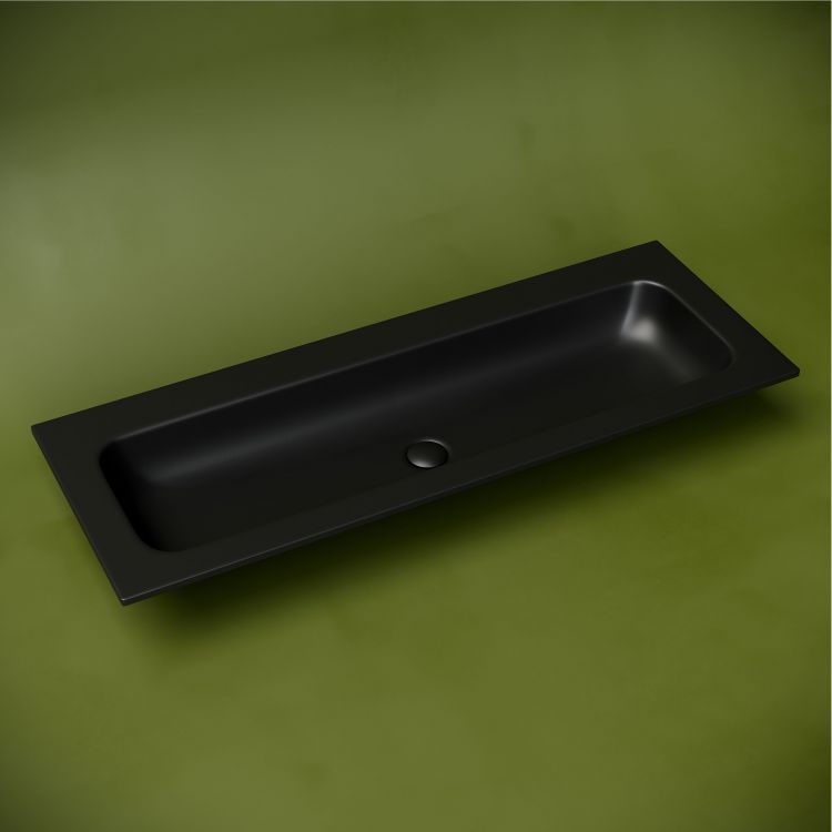 Раковина накладная SANCOS Grace прямоугольная, без отверстия под смеситель 1210x457x137 мм, цвет черный матовый, CN7016MBwx Раковина накладная SANCOS Grace прямоугольная, без отверстия под смеситель 1210x457x137 мм, цвет черный матовый, CN7016MBwx