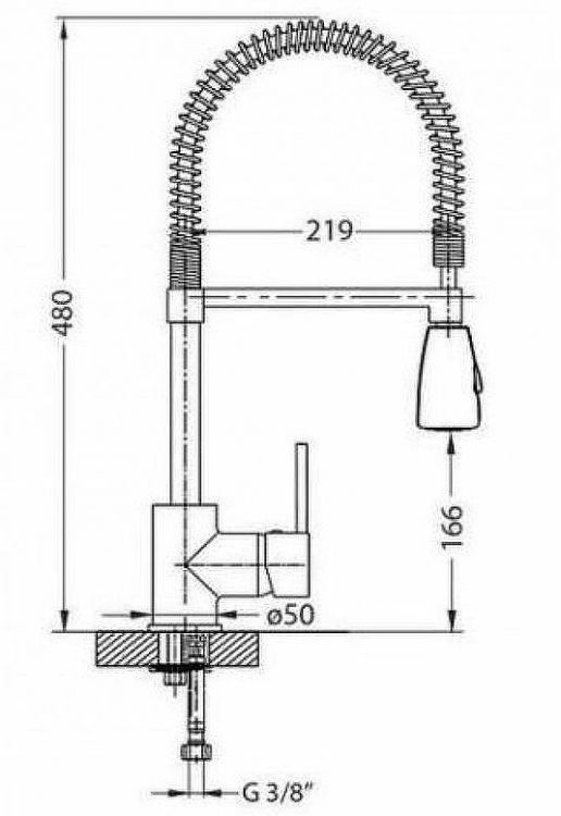 Смеситель для кухни Alveus Billy-S Chr 1098727 Хром