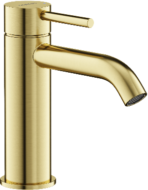 Смеситель для раковины SANCOS Etna, брашированное золото, PVD покрытие, SC9001BG
