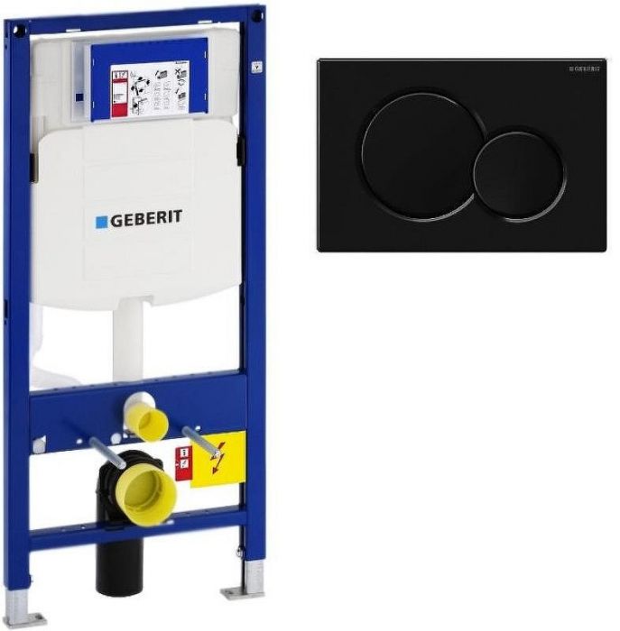 Инсталляция Geberit Duofix Sigma UP320 111.300.00.5+115.770.DW.5 с Черной клавишей смыва