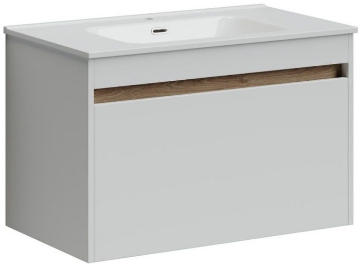 Тумба подвесная SANCOS под раковину Smart, белый глянец 790х450х500, SM80W