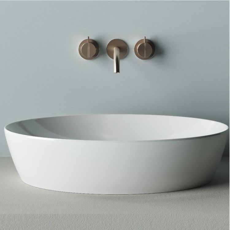 Умывальник чаша SANCOS Element накладная овальная 610x410x150мм, CN5018