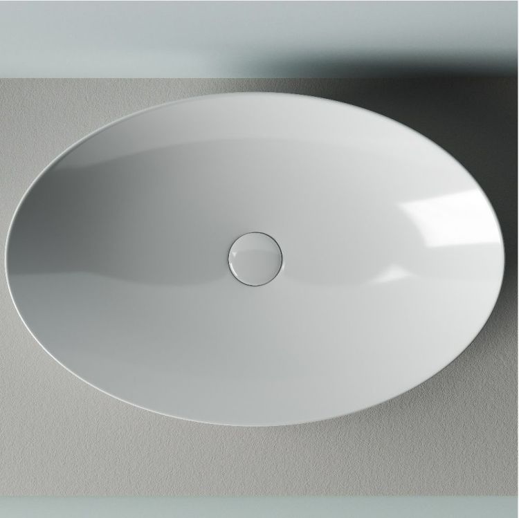 Умывальник чаша SANCOS Element накладная овальная 610x410x150мм, CN5018