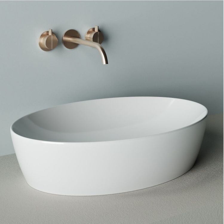 Умывальник чаша SANCOS Element накладная овальная 610x410x150мм, CN5018