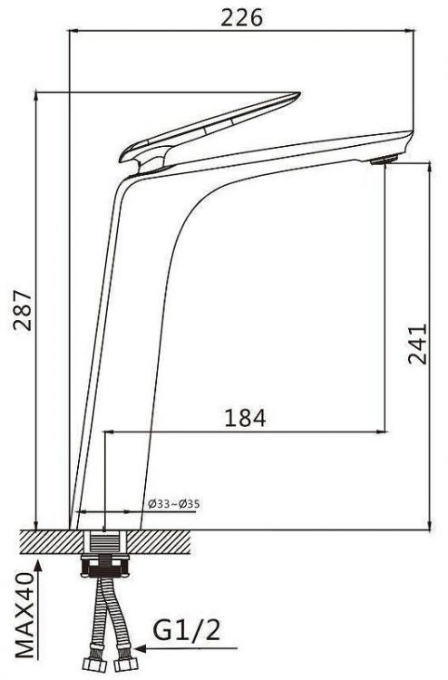 Смеситель для раковины Savol S-JD9211A цвет Хром