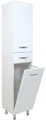 Шкаф пенал Onika Модерн 40.17 L 404009 с бельевой корзиной Белый