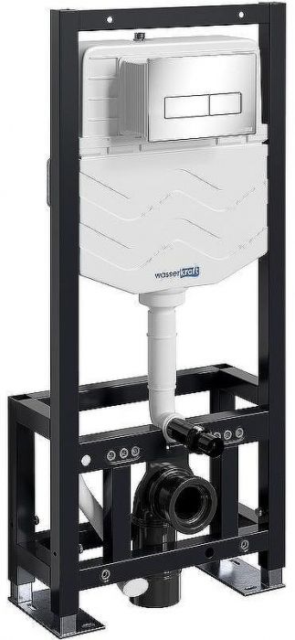 Инсталляция WasserKRAFT Dill 61TLT.010.ME.CH03 для унитаза с клавишей смыва Хром