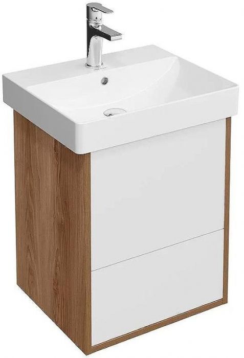 Тумба под раковину Kerama Marazzi Pro 50 PRO.50.2\OLM подвесная Белая матовая Швейцарский вяз