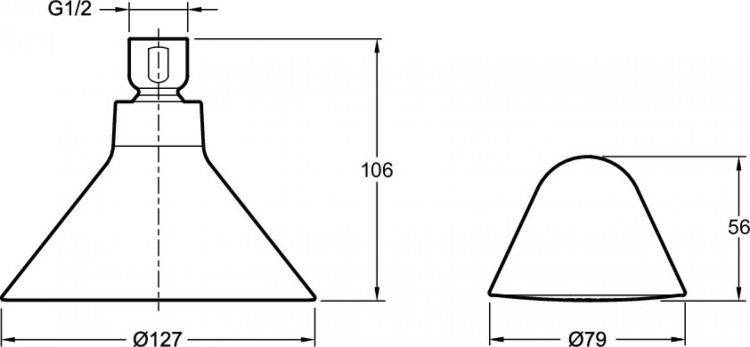 Верхний душ Jacob Delafon Moxie E9245-CP, хром Верхний душ Jacob Delafon Moxie E9245-CP, хром