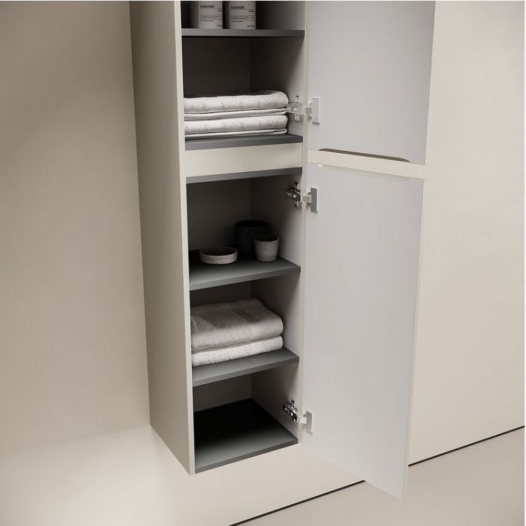 Шкаф пенал Sancos Code 35 PCD35GP подвесной цвет Серая платина