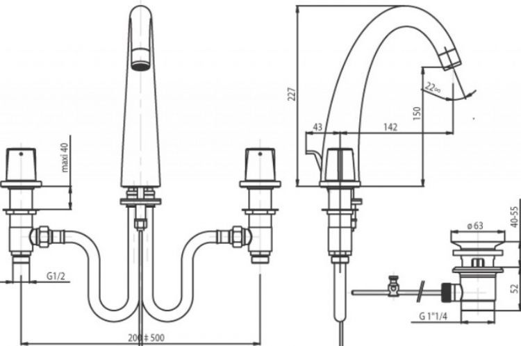 Смеситель для раковины Jacob Delafon Elevation E18871-CP