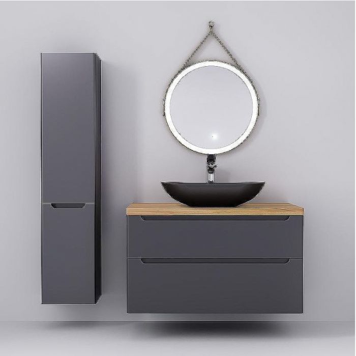 Зеркало Jorno Wood 60 Wood.02.60/ТК с подсветкой с бесконтактным выключателем