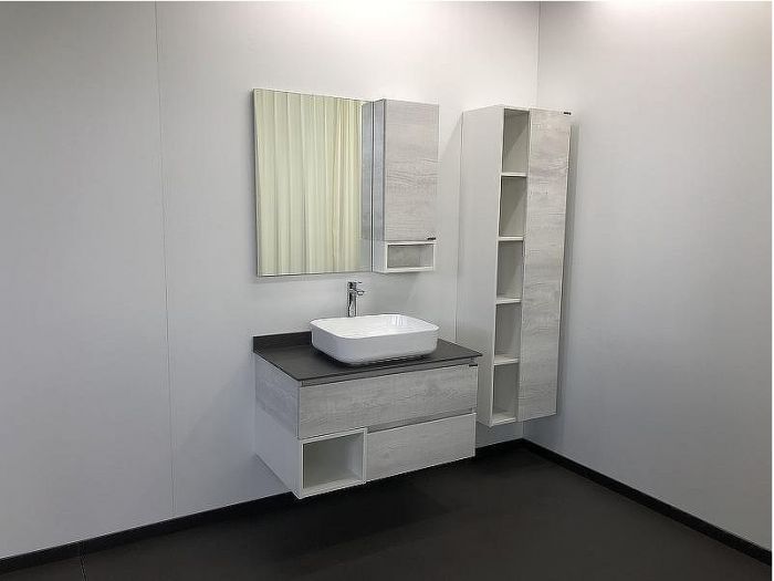 Зеркало со шкафом Comforty Прага 90 00004136263 Дуб белый