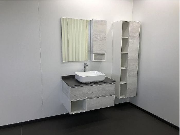 Зеркало со шкафом Comforty Прага 90 00004136263 Дуб белый