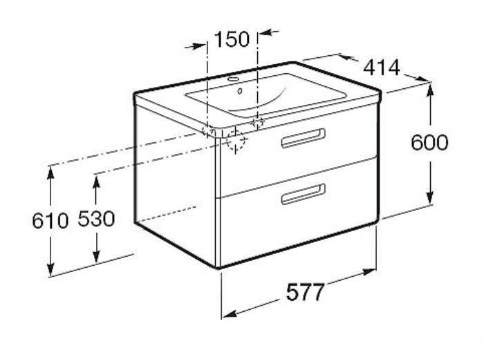 Тумба под раковину Roca Gap ZRU9302734 белая
