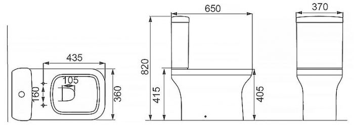 Унитаз компакт Creo Ceramique Arles AS1003+AS1002R цвет Белый с бачком и сиденьем Микролифт