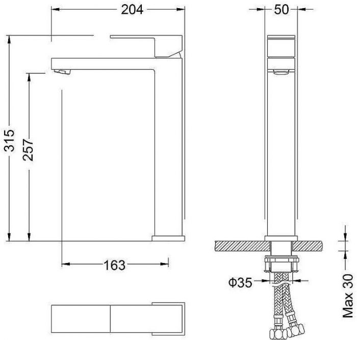 Смеситель для раковины Timo Selene 3011/17F Золото матовое