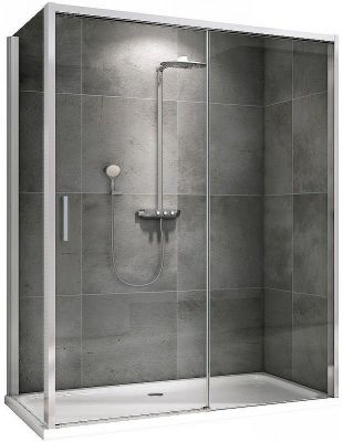 Душевой уголок Abber Komfort 160x100 AG93160-S102 профиль Хром стекло прозрачное