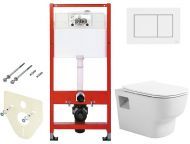 Комплект унитаза Avimano Tradition 1000090 с инсталляцией Tece Base 9400413 с сиденьем Микролифт и Белой клавишей смыва