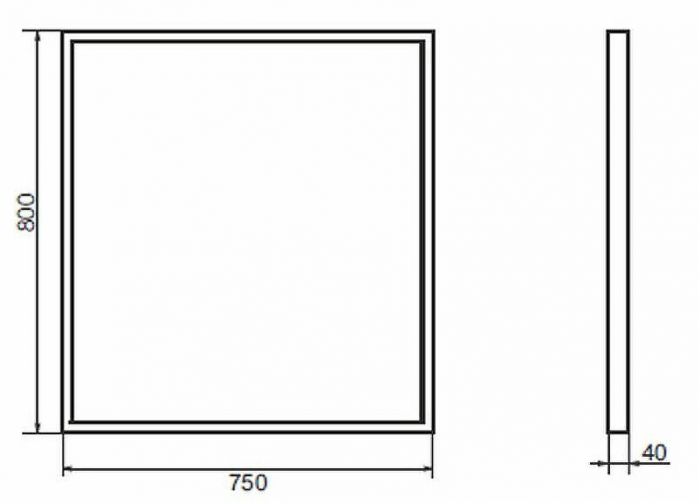 Зеркало Comforty Бредфорд 75 00004149062 Черное