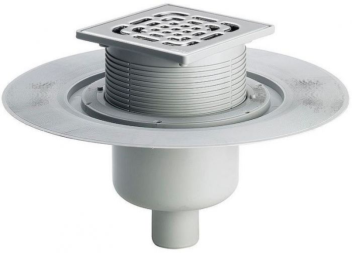 Душевой трап Viega Advantix 4951.1 557188 с решеткой Нержавеющая сталь