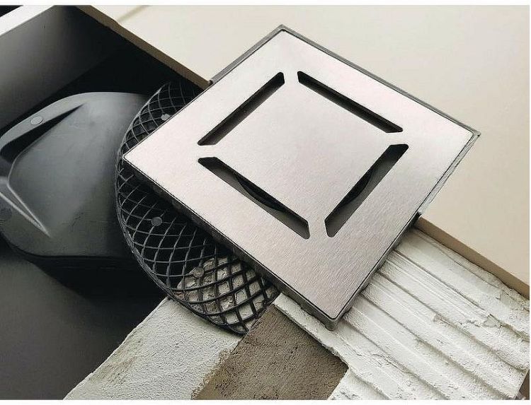 Душевой трап Berges Platz Norma 150x150 090159 с решеткой Хром матовый Душевой трап Berges Platz Norma 150x150 090159 с решеткой Хром матовый