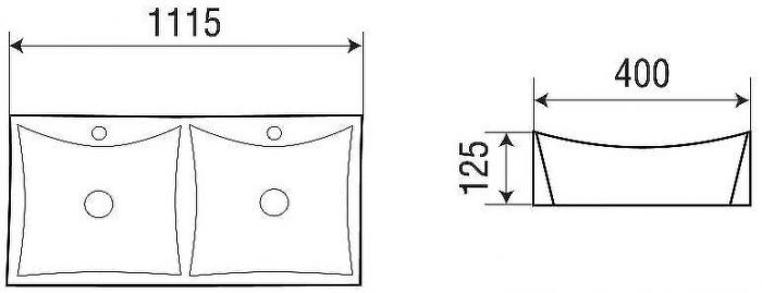 Раковина WeltWasser Elbach 2216 112 10000004587 двойная Белый глянец