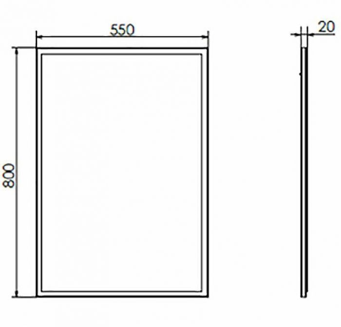 Зеркало Comforty Лозанна 55 00-00009575 Серый матовый