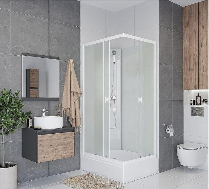 Душевая кабина Niagara Promo 100x80 P100/80/26Q/MT/BK без гидромассажа