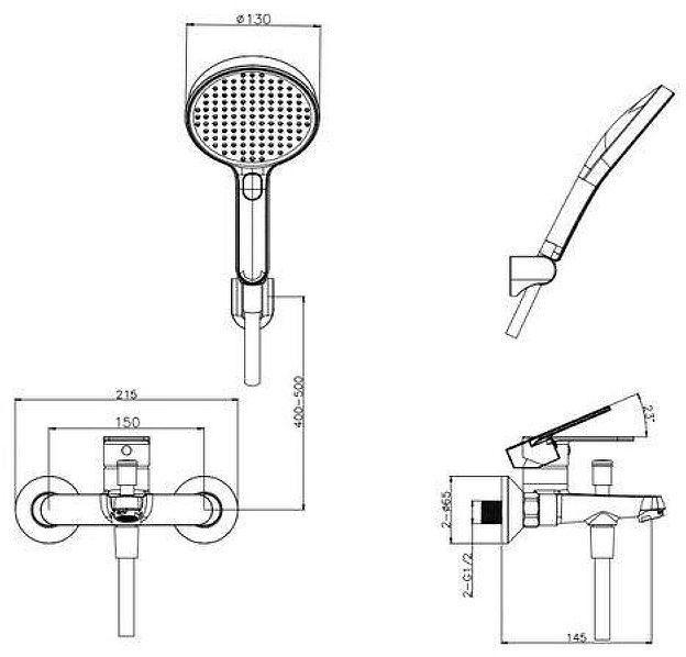 Смеситель для ванны Arrow AG3605 цвет Хром Смеситель для ванны Arrow AG3605 цвет Хром