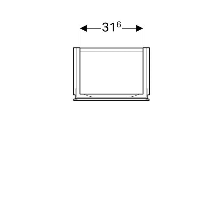 Тумба под раковину Geberit Xeno? 38х26.5х52.5, белый глянец [500.502.01.1]