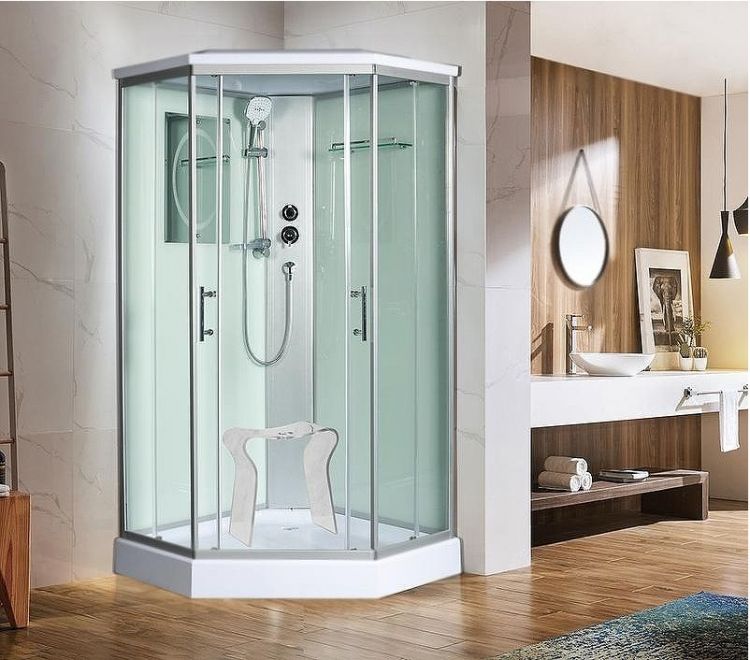 Душевая кабина WeltWasser WW500 Nesse 1002 100x100 10000003281 профиль Хром стекло прозрачное